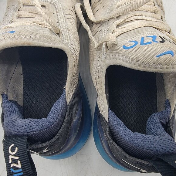 Nike Air Max 270 GS Womens 5.5 Football Grey Thunder Blue Sneaker Shoe 943345-03 - Picture 12 of 15